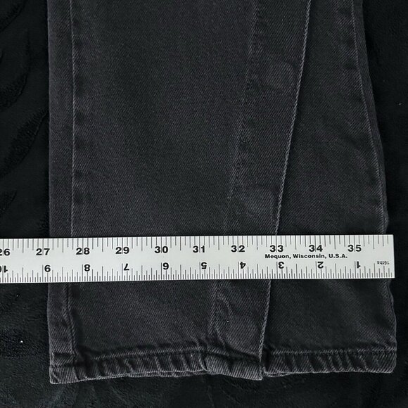 Free People We‎ the Free Button Fly Flare Jeans Womens Size 28 (28x30) Black - Picture 11 of 11